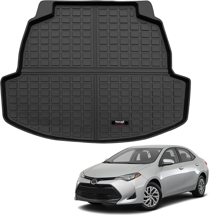 Custom Car Cargo Mats Trunk Liner All Weather TPE Protection Mat Accessories (for 2014-2019 Toyota Corolla Sedan)