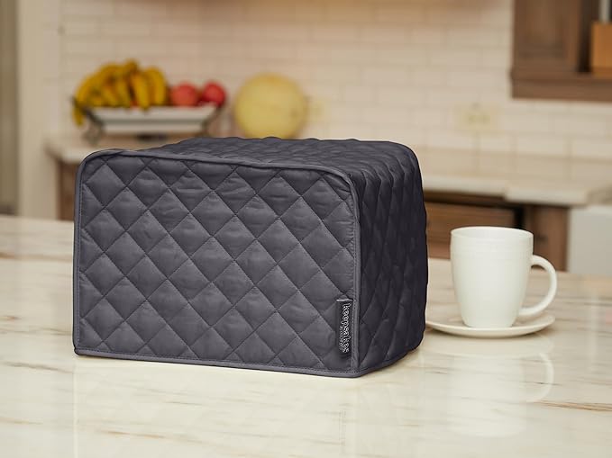 Covermates Keepsakes Toaster Cover - Dust Protection - Stain Resistant - Washable Appliance Cover, Slate