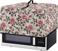 Microwave Dust Cover, Rose Heat-Resistant Waterproof Polyester Fabric Microwave Oven Dust Cover Case Dustproof Protections Protector for Microwaves Ovens