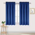 DWCN Blackout Curtains Room Darkening Thermal Insulated Bedroom Curtains Window Curtain Panels, 38 x 45 inches Long, Set of 2 Classic Blue Rod Pocket Drapes