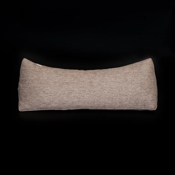 Buckwheat Neck Support Pillow Cervical Neck Cylinder Bolster Pillow,Buckwheat Hulls Adjustable Roll Pillow,Neck Pain Relief for Back and Side Sleepers Round Pillows for Lunch Break Brown, 6*15 inch