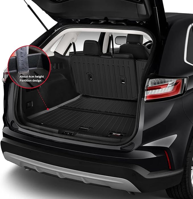 Custom Car Cargo Mats Trunk Liner All Weather TPE Protection Mat Accessories (for 2015-2025 Ford Edge)