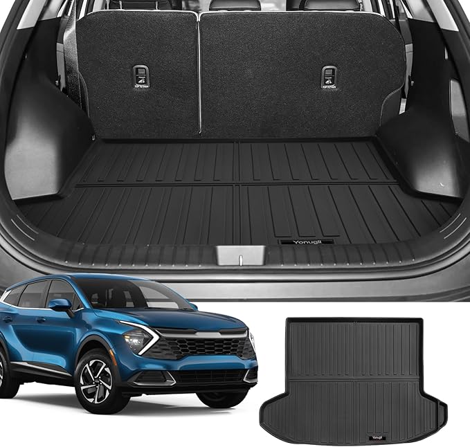 Custom Car Cargo Mats Trunk Liner All Weather TPE Protection Mat Accessories (for 2023-2026 Kia Sportage)