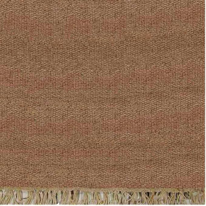 Rugsotic Carpets Hand Woven Flat Weave Kilim Wool 7'x9' Area Rug Solid Cream D00111