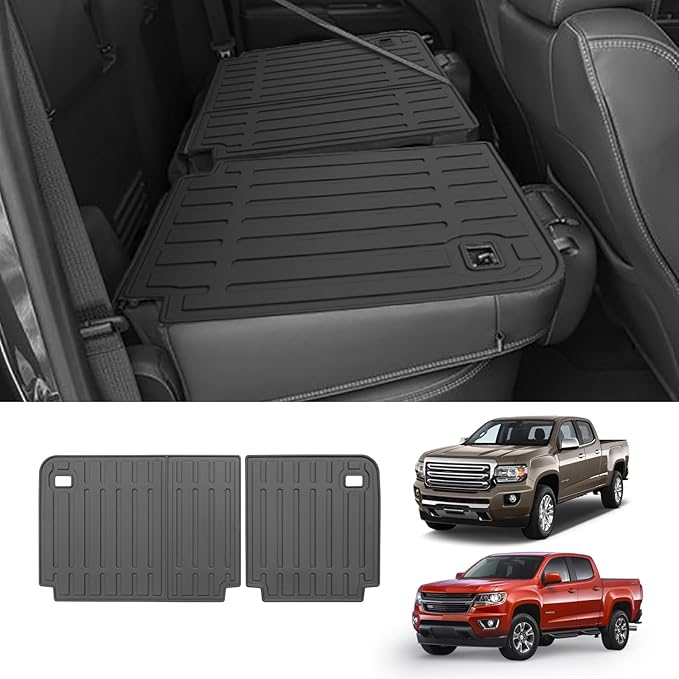 Custom for 2015-2022 Chevy Colorado/GMC Canyon Crew Cab Rear Seat Backrest Mats All Weather TPE Protection Mat Accessories (Not Fit Extended Cab) (for 2015-2022 Chevy Colorado/GMC Canyon Crew Cab)