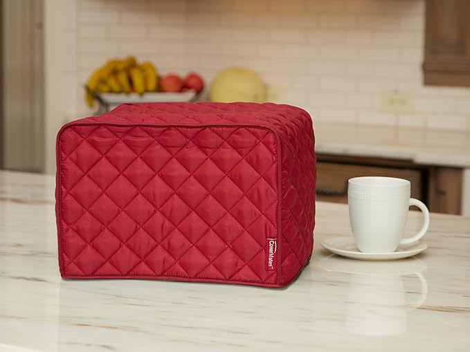 Covermates Keepsakes Toaster Cover - Dust Protection - Stain Resistant - Washable Appliance Cover, Red
