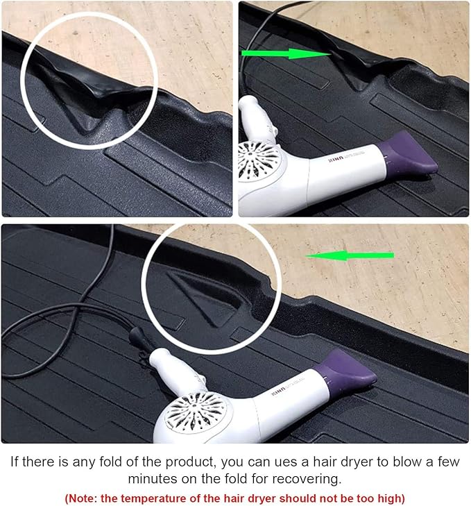 All Weather Rear Cargo Liners Trunk Tray Mats Protector Custom Compatible with KIA Sportage 2017 2018 2019 2020 2021 2022, 3D Waterproof Durable Odorless Flexible Black TPO Accessories