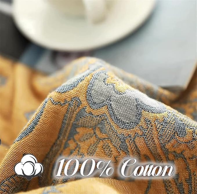 MSGKV Boho Throw Blanket Fall Blanket 100% Cotton Boho Couch Cover,Versatile Knit Woven Blankets,Super Soft Warm & Decorative Blankets for Chair Bed Sofa and Living Room,60''Wx 80''L