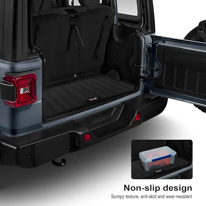 Custom Car Cargo Mats Trunk Liner All Weather TPE Protection Mat Accessories (for 2018-2026 Jeep Wrangler JL 2 Door)