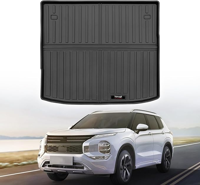 Custom Car Cargo Mats Trunk Liner All Weather TPE Protection Mat Accessories (for 2022-2026 Mitsubishi Outlander 5 Seat)