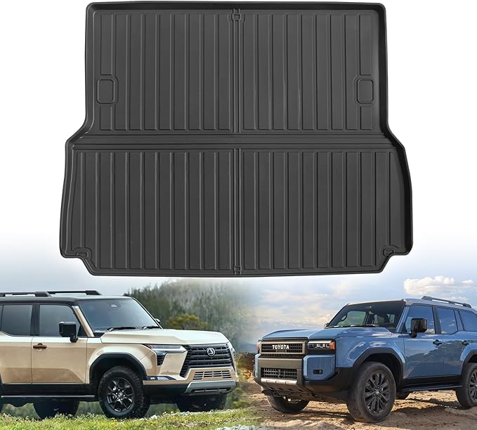 Custom for 2024 2025 2026 Toyota Land Cruiser/Lexus GX550 5 Seater Cargo Mats Trunk Liner All Weather TPE Protection Mat Accessories (for 24-26 Toyota Land Cruiser/Lexus GX 550 5 Seat)