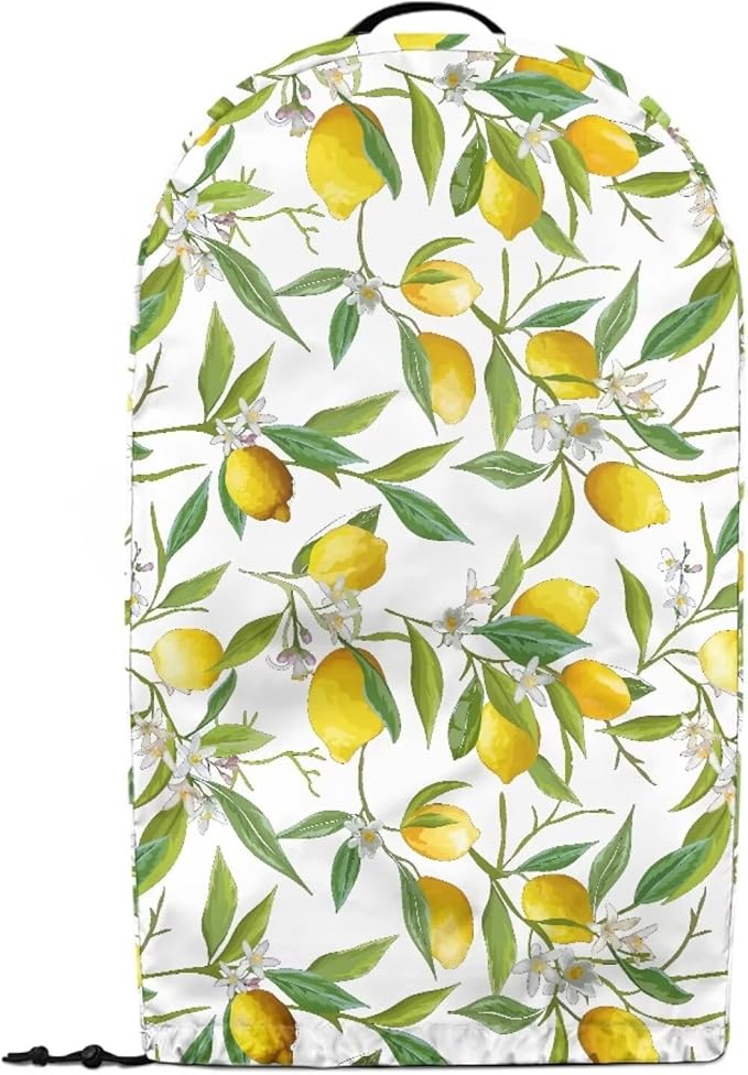 Lemon Leaf Pattern Art Blender Cover Turtle Mixer Hood Cover Dust Cover Washable Appliance Cloth Protector with Top Handle Proof with Durable Handle