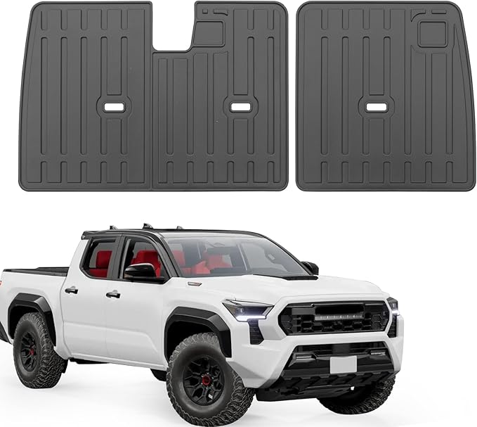 Custom for 2024 2025 2026 Toyota Tacoma Double Cab Rear Seat Backrest Mats All Weather TPE Protection Mat for Tacoma Double Cab Accessories (for 2024-2026 Toyota Tacoma Double Cab)