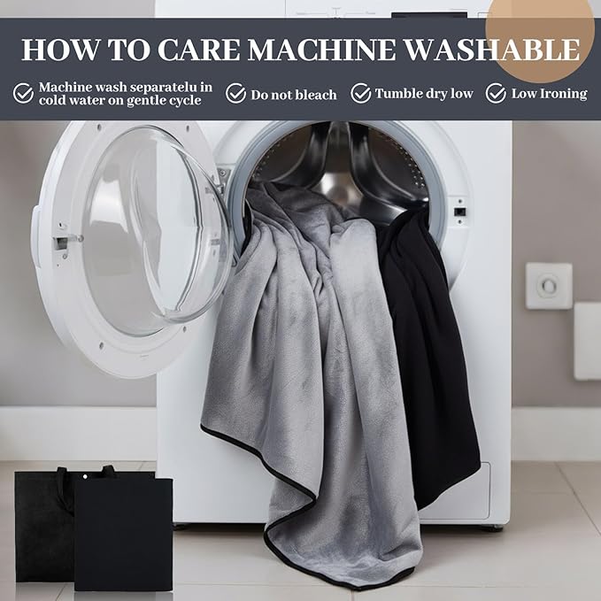 Waterproof Blanket for Bed Couch Sofa, 40''x60'' Reversible & Washable, Fleece and Flannel Waterproof Mat, Water Resistant Bed Cover, Leakproof Mattress Protector(Dark Grey/Light Grey)