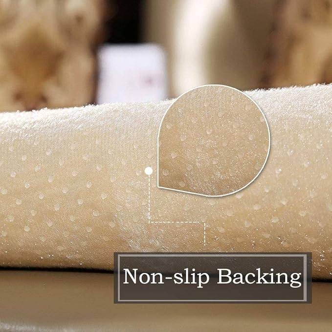 LUFEIJIASHI Luxury Couch Arm Covers, Washable Armrest Protectors for Leather Sofa, Anti Slip Recliner Chair Arm Covers Set of 2 (FLKF-Coffee)