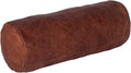 Neck Roll Pillow Cushion Cover, 20x5 Inch Full Moon Round Bolster Pillow Case, Cylinder Soft Lambskin Leather Pillowcase for Head, Spine & Neck Support During Sleep - Tan Artical Pack of 1