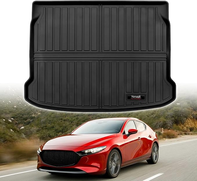 Custom Car Cargo Mats Trunk Liner All Weather TPE Protection Mat Accessories (for 2019-2025 Mazda 3 Hatchback)
