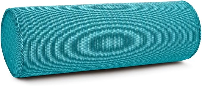 Sherry Kline Island Breeze Indoor/Outdoor Corded Neck Bolster Peacock 6"x 18" Set of 2