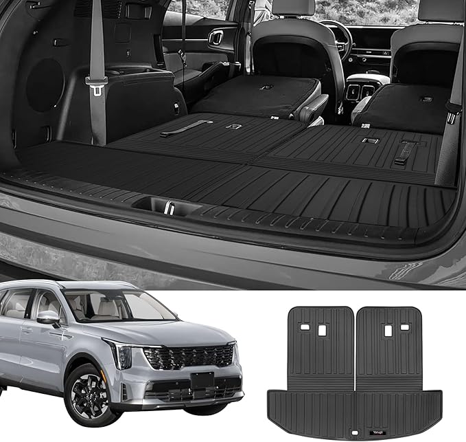 Custom Car Cargo Mats Trunk Liner All Weather TPE Protection Mat Accessories (for 2021-2026 Kia Sorento)