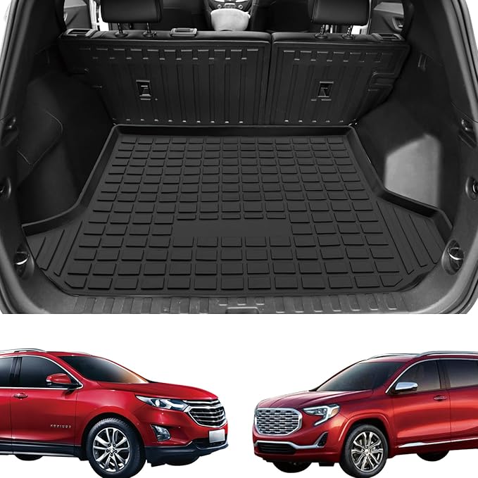 Custom Car Cargo Mats Trunk Liner All Weather TPE Protection Mat Accessories (for 2018-2024 Chevy Equinox/GMC Terrain)