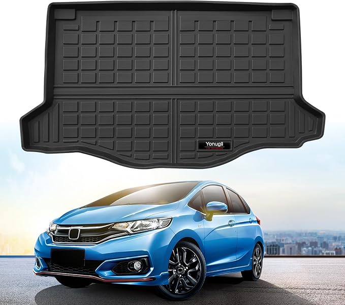 Custom Car Cargo Mats Trunk Liner All Weather TPE Protection Mat Accessories (for 2014-2020 Honda Fit)