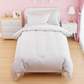 SANDJEST White Duvet Cover Sets Twin Size for Kids Boys Girls, Include 1 Polyester Comforter Cover 68x86 Inches and 1 Pillowcase 20x26 Inches, Comforter Not Included, Gift for Christmas Birthday