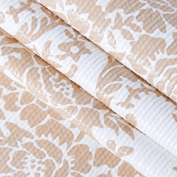 RAY STAR 18X96 Inch Shelf Liner for Kitchen Cabinets, Non-Adhesive Cabinet Liner Washable, PVC Drawer Liner for Dresser Non-Slip Bathroom (Yellow Pattern)(5 Roll)