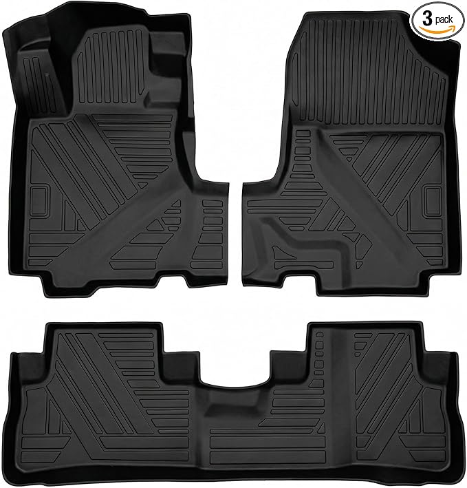 CRV Floor Mats Compatible with 2007-2011 Honda CR-V，All Weather Protection Waterproof Durable Anti-Slip Odorless Custom-fit TPE Floor Liner Front and Rear Row Set