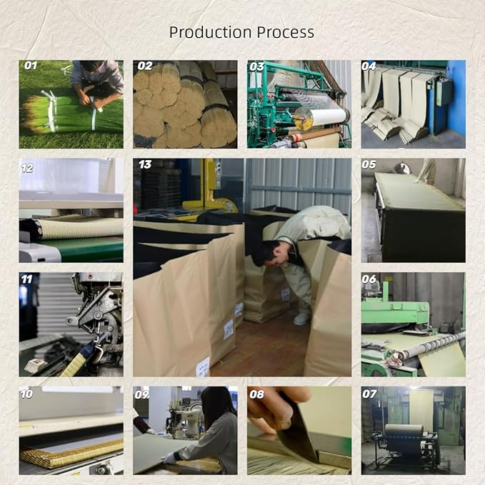 MustMat Tatami Mat Japanese Foldable Mattress Full Size Japanese Floor Bed Mattress Rush Grass (Full)