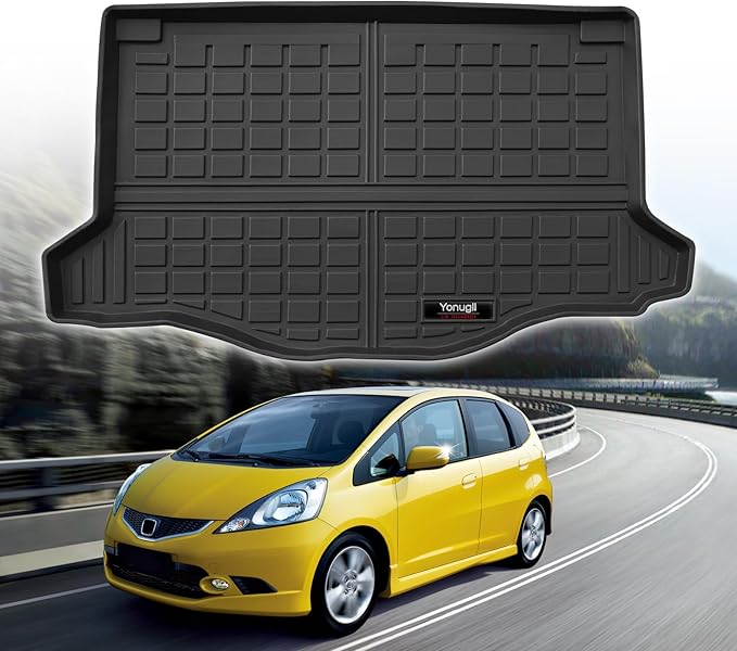 Custom Car Cargo Mats Trunk Liner All Weather TPE Protection Mat Accessories (for 2009-2013 Honda Fit)