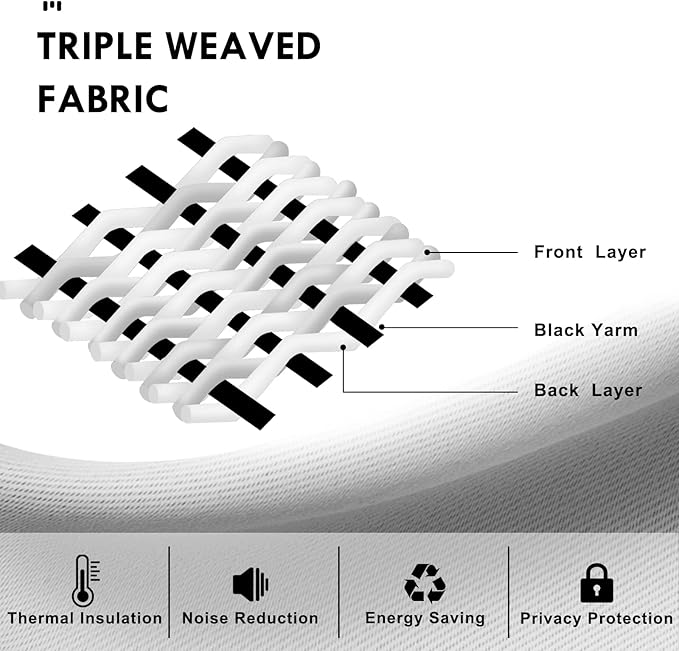 DWCN Christmas Blackout Curtains Room Darkening Thermal Insulated Bedroom Curtains Window Curtain Panels, 52 x 84 inches Long, Set of 2 Burgundy Rod Pocket Drapes