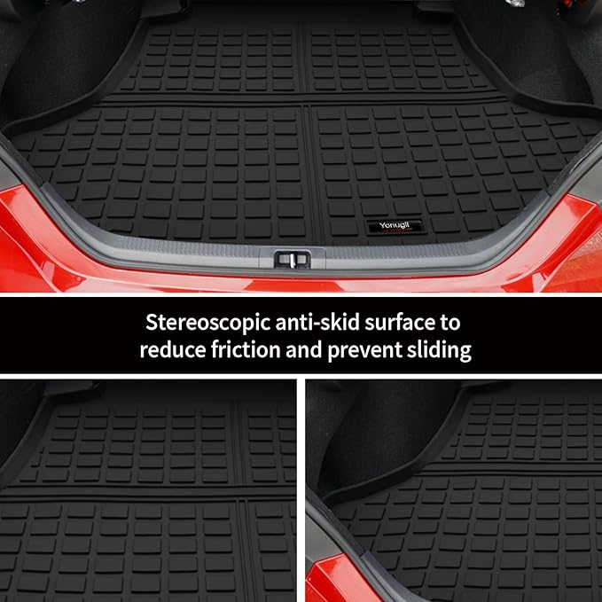 Custom Car Cargo Mats Trunk Liner All Weather TPE Protection Mat Accessories (for 2018-2023 Toyota Camry & 2019-2022 Avalon)