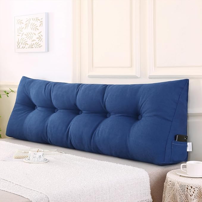 SAMTY Triangular Wedge Pillow headboard Twin XL Size for Couch Large headboard Pillow with Removable Cover Back Rest Pillows for Sitting up in Bed
