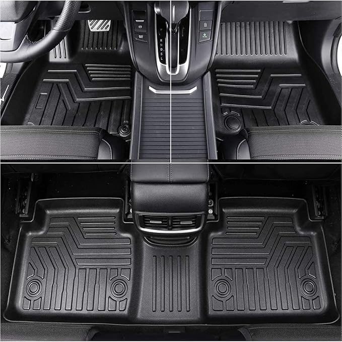 Camry Floor Mats Compatible with 2018-2025 Toyota Camry FWD Models, Non Hybrid or AWD Models，All Weather 3D Tech Waterproof Durable Anti-Slip TPE Floor Liners 1st ＆ 2nd Row Custom-fit Set Accessories