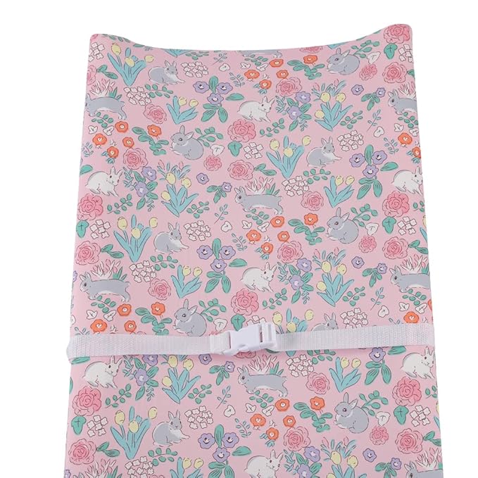 Changing Pad Cover Set 3 Pack Jersey Knit Ultra Soft for Baby Boys Girls Floral/Grey Rabbit/Pink