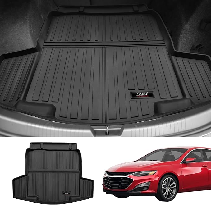 Custom Car Cargo Mats Trunk Liner All Weather TPE Protection Mat Accessories (for 2016-2025 Chevy Malibu)