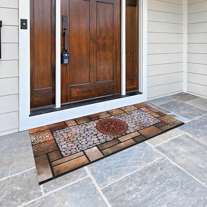 Large 47"x22" Heavy Duty Welcome Mat Outdoor with Non-Slip Rubber Backing - Durable Outdoor Door Mat for Front Door Entrance, Garage, Patio & High Traffic Areas（Sunflower）