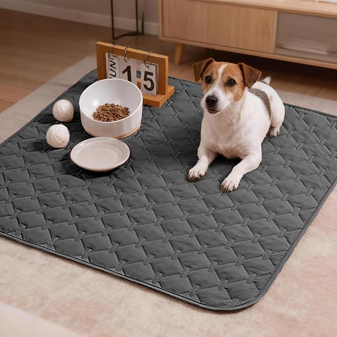 gogobunny 100% Double-Sided Waterproof Dog Bed Cover Pet Blanket Sofa Couch Furniture Protector for Puppy Large Dog Cat, Reversible (30x30 Inch (Pack of 1), Dark Grey/Light Grey)