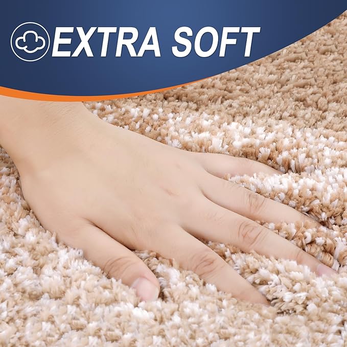 OLANLY Bathroom Runner Rugs 59x24, Extra Soft Absorbent Microfiber Bath Rugs, Rubber Backing, Quick Dry, Machine Washable Bath Mats for Bathroom Floor, Tub and Shower, Home Decor Accessories, Beige