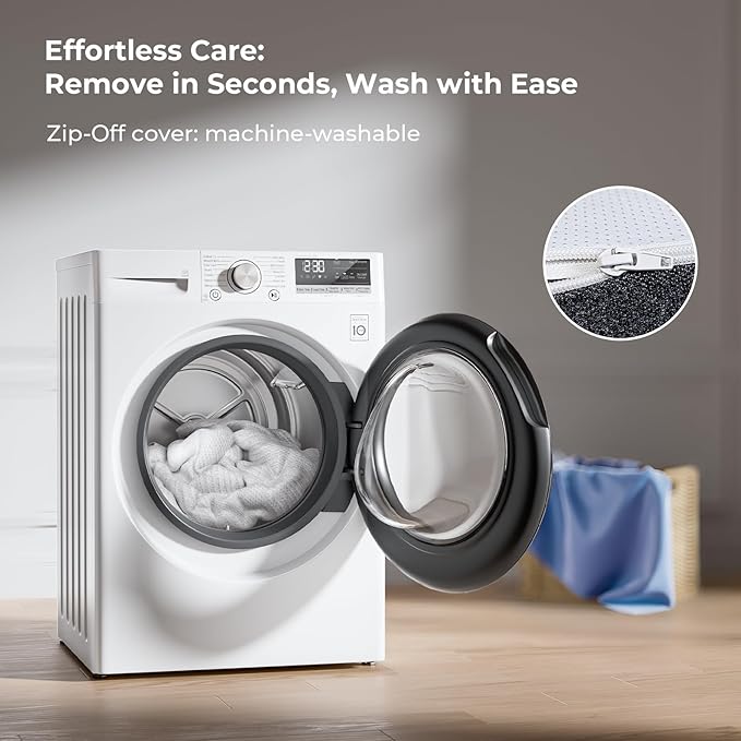 Cooling Mattress Topper Queen Size 4 Inch, Cooling Gel & Bamboo Charcoal Memory Foam Mattress Topper for Back Pain Relief, Firm Dual-Layer Foam Bed Pad with Removable Cover