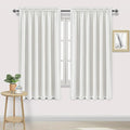 DWCN Blackout Curtains for Living Room Thermal Insulated, Energy Saving & Noise Reducing Bedroom Curtains, Ivory, W 70x L 72 Inch, Set of 2 Rod Pocket Curtain Panels