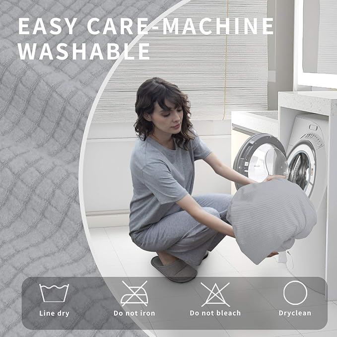 Easy-Going 4 Pieces Oversized Recliner Stretch Sofa Slipcover Sofa Cover Furniture Protector Couch Soft with Elastic Bottom Polyester Spandex Jacquard Fabric Small Checks Silver Gray,X-Large