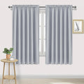 DWCN Blackout Curtains for Living Room Thermal Insulated, Energy Saving & Noise Reducing Bedroom Curtains, Silver Grey, W 70x L 72 Inch, Set of 2 Rod Pocket Curtain Panels