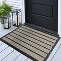 ubdyo Extra Durable Door Mat - Dirt Trapping Outdoor Welcome Mats - Non-Slip Outdoor Indoor Entrance - Low Profile Front Doormat (30" x 17", Bright Beige)