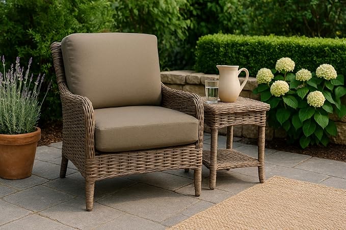 Cushion Source Rounded Back Seat Cushion, 19.5" x 20" x 5" deep Indoor and Outdoor Durable seat Cushion Made with Fade Resistant Sunbrella Fabric, Hidden Zipper, Sunbrella Canvas White