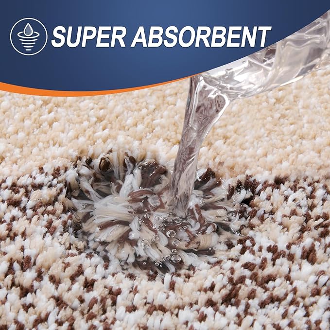 OLANLY Bathroom Rug Mat 59x35, Extra Soft and Absorbent Microfiber Bath Rugs, Non-Slip Plush Shaggy Bath Carpet, Machine Wash Dry, Bath Mats for Bathroom Floor, Tub and Shower, Brown