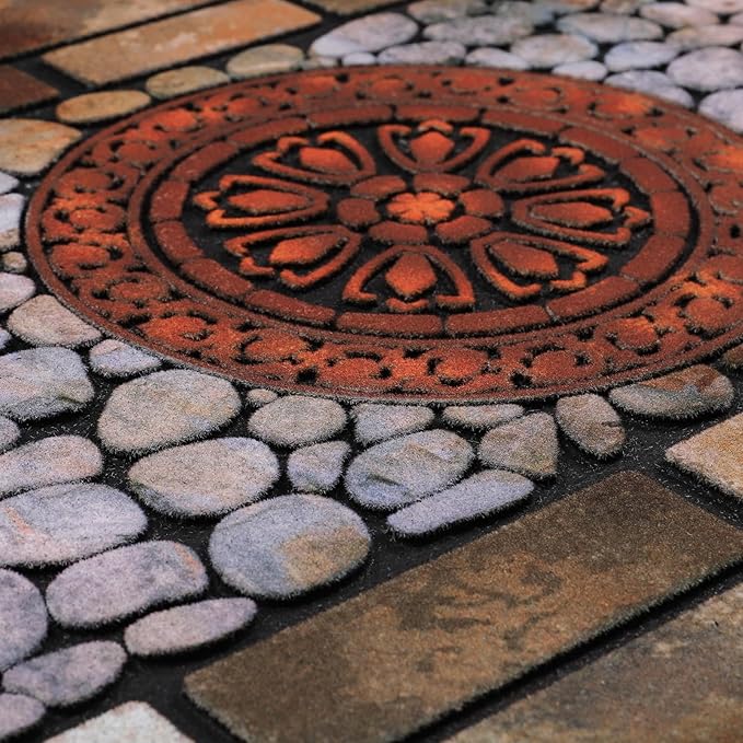 Large 47"x22" Heavy Duty Welcome Mat Outdoor with Non-Slip Rubber Backing - Durable Outdoor Door Mat for Front Door Entrance, Garage, Patio & High Traffic Areas（Sunflower）