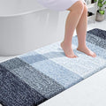OLANLY Bathroom Runner Rugs 70x24, Extra Soft Absorbent Microfiber Bath Rugs, Rubber Backing, Quick Dry, Washable Bath Mats for Bathroom Floor, Tub and Shower, Home Decor Accessories, Navy Blue