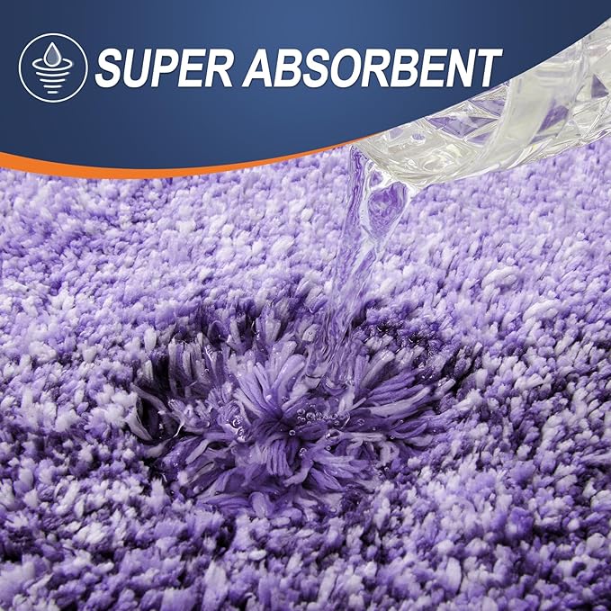 OLANLY Bathroom Runner Rugs 59x20, Extra Soft Absorbent Microfiber Bath Rugs, Rubber Backing, Quick Dry, Machine Washable Bath Mats for Bathroom Floor, Tub and Shower, Home Decor Accessories, Violet