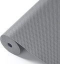 100% EVA Shelf Liner for Kitchen Cabinet, 12" x 240" Drawer Liners Non Adhesive Non Slip Waterproof Plastic Paper, Dresser Pantry Bathroom Refrigerator Protector, Grey